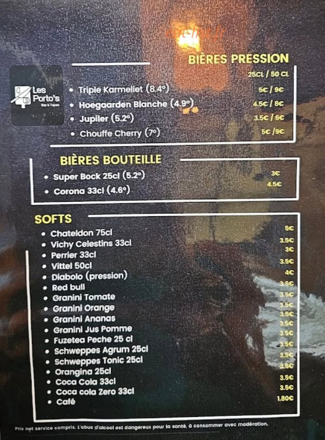 Les Porto's — carte page 4