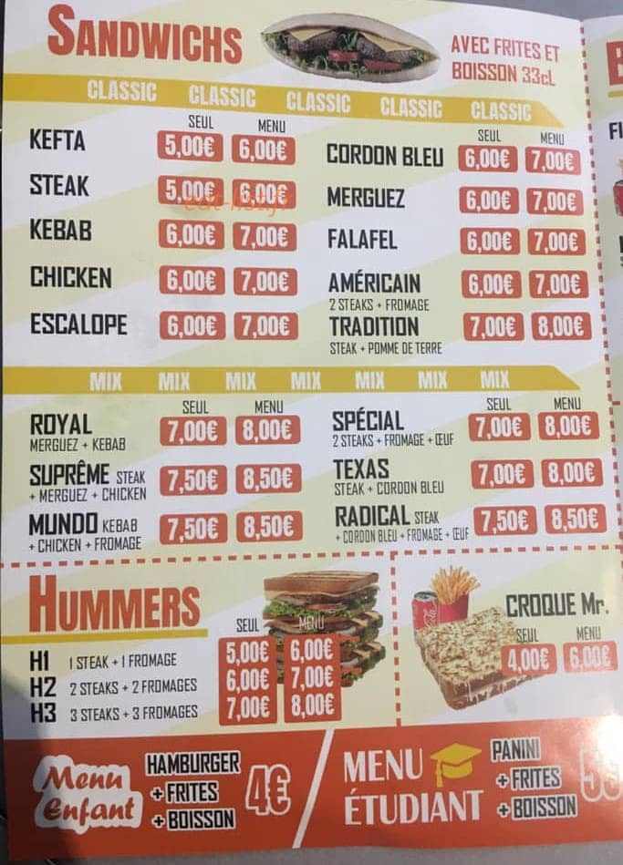 Mundo food — carte page 3