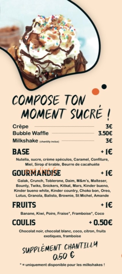 O’La Crepe — carte page 4