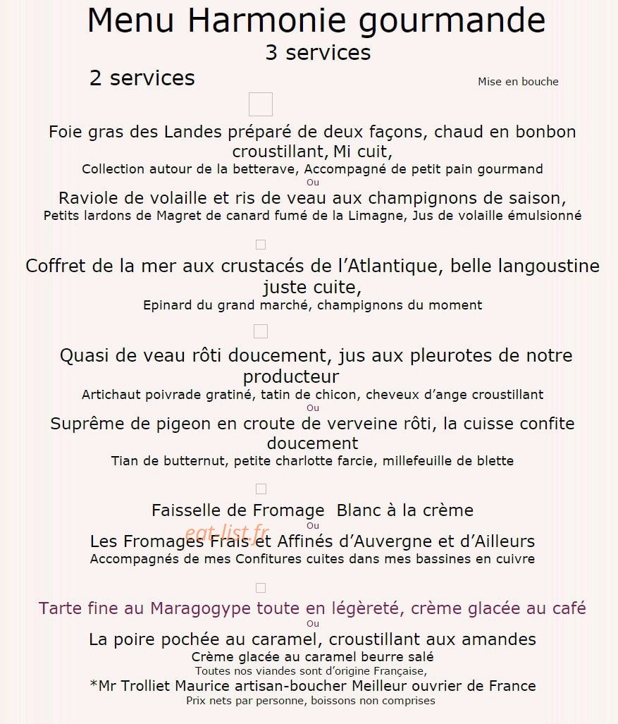 Restaurant la Rotonde — carte page 5