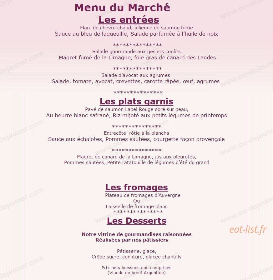 Restaurant la Rotonde — carte page 2