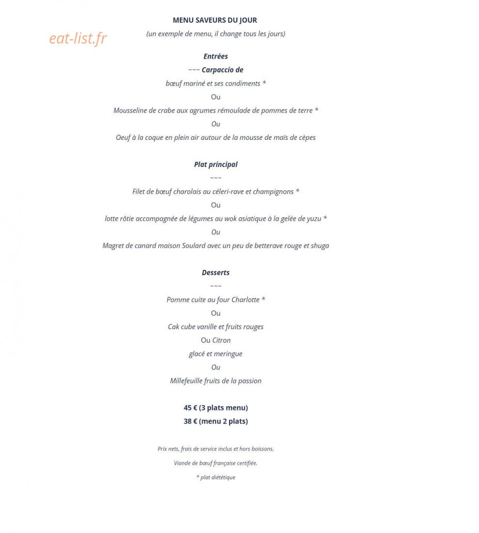 Restaurant le N3 — carte page 2