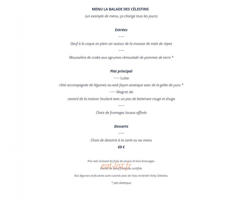 Restaurant le N3 — carte page 1