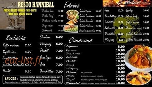 Resto Hannibal — carte page 2