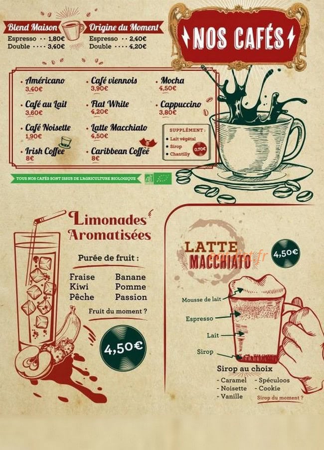 Venus Barista — carte page 3