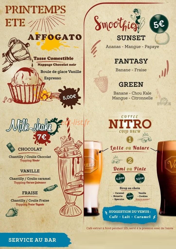 Venus Barista — carte page 5