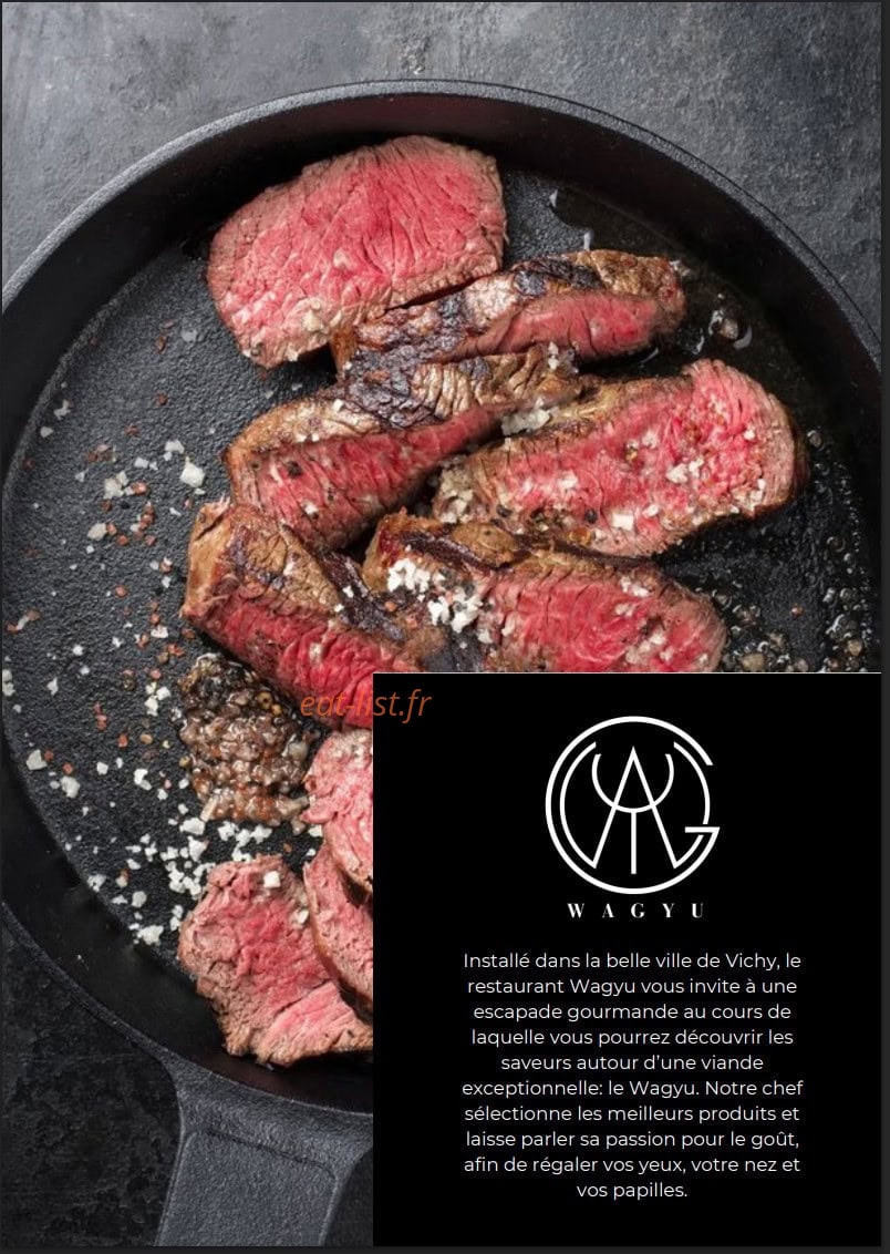 Wagyu — carte page 1