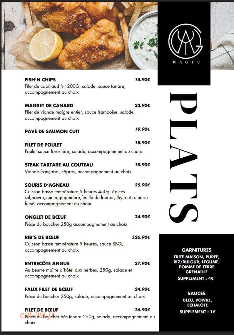 Wagyu — carte page 6