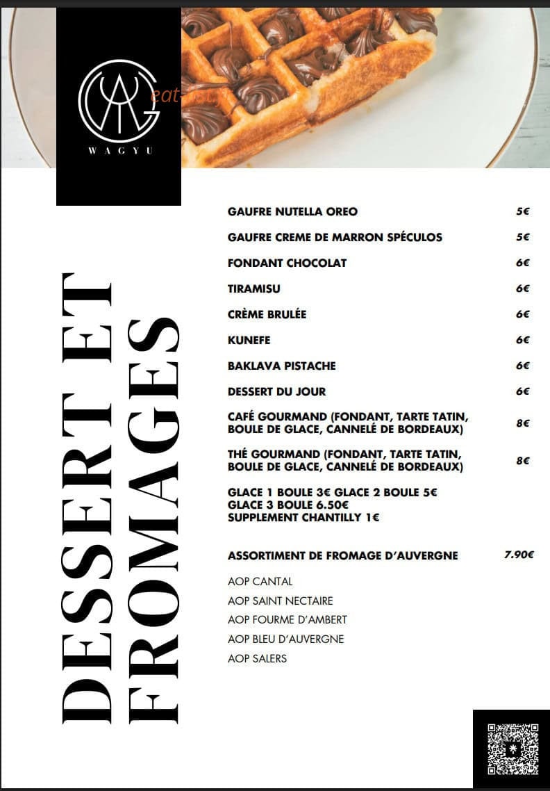 Wagyu — carte page 10