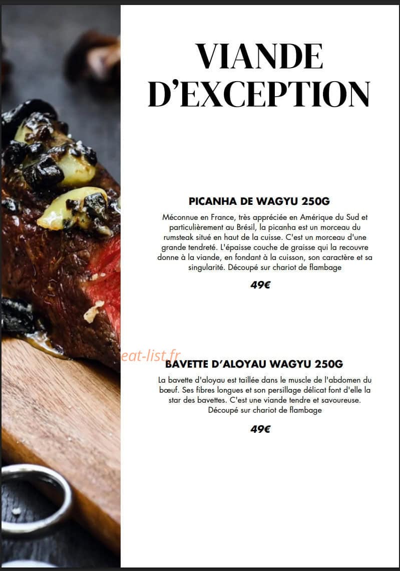 Wagyu — carte page 9