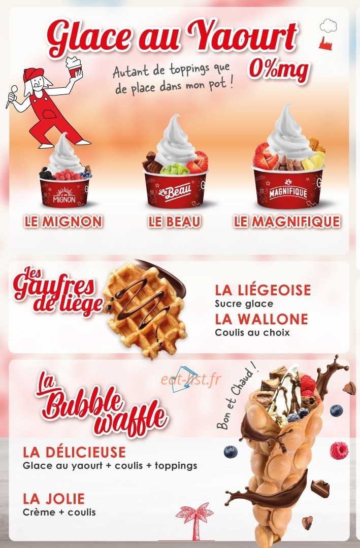 Yogurt Factory — carte page 1