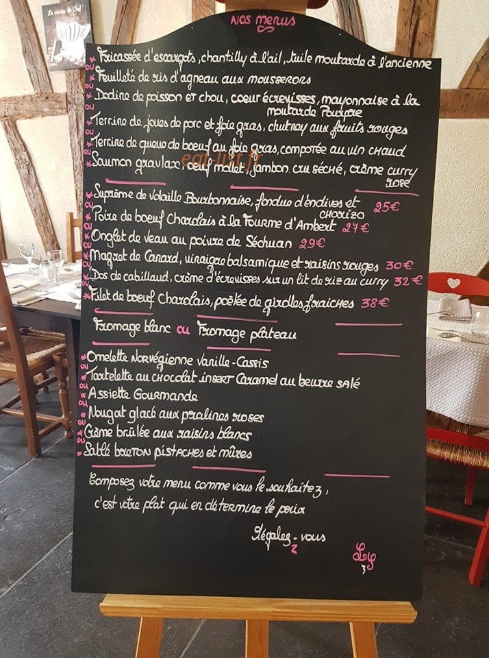 Plaisir des sens — carte page 1