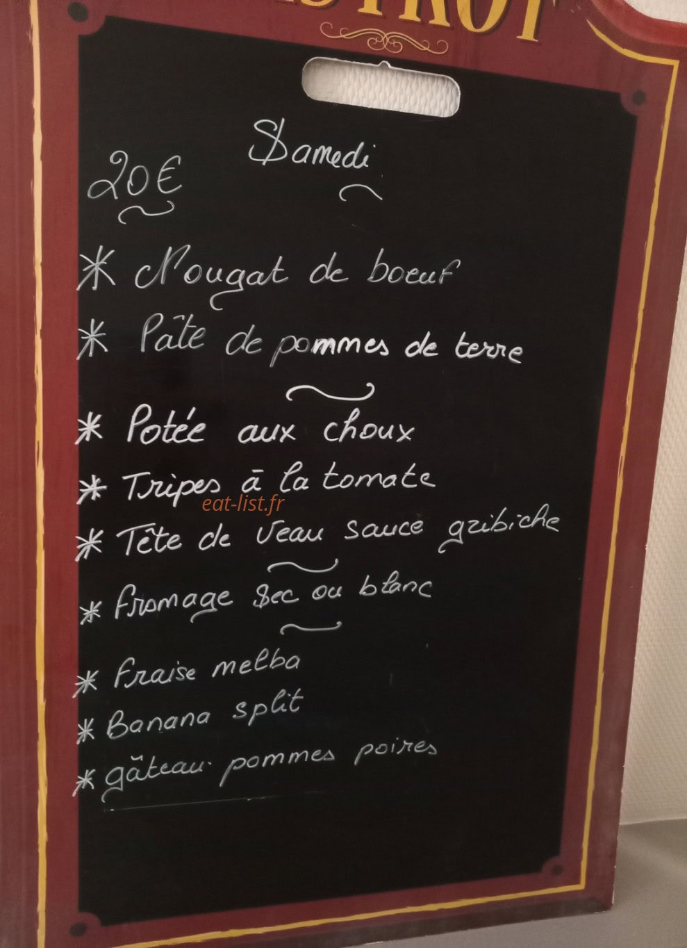 Auberge de la Têche chez Ange — carte page 1