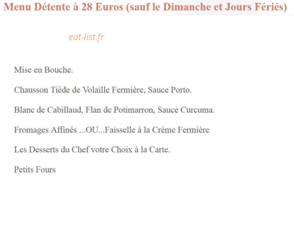 Le Goût des Choses — carte page 2