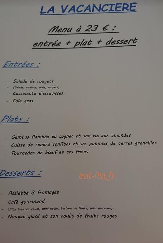 La Vacancière — carte page 5