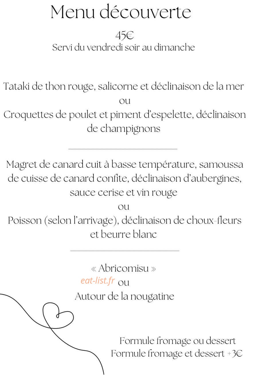 Le goût de l'amour — carte page 2