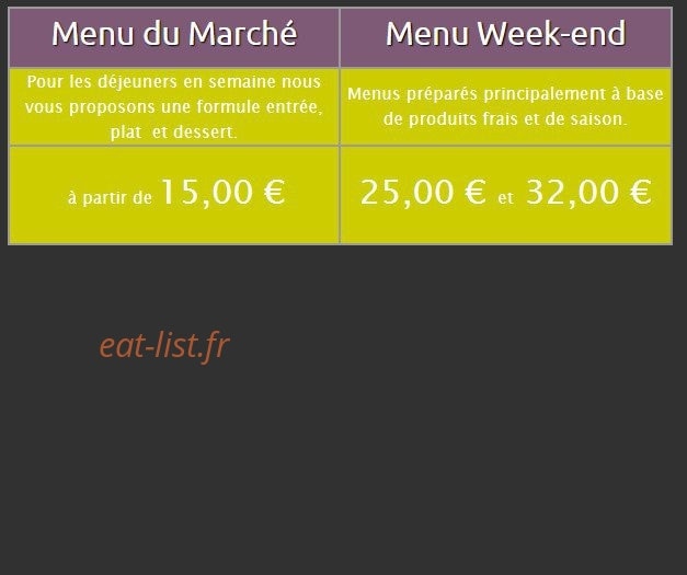 Restaurant le 16 Arts — carte page 1