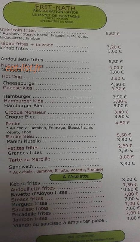 Frit'Nath — carte page 1