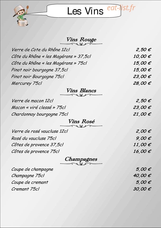 Aux Bambins Gourmands — carte page 8