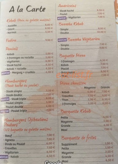 Chez Amina — carte page 2