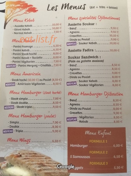 Chez Amina — carte page 3