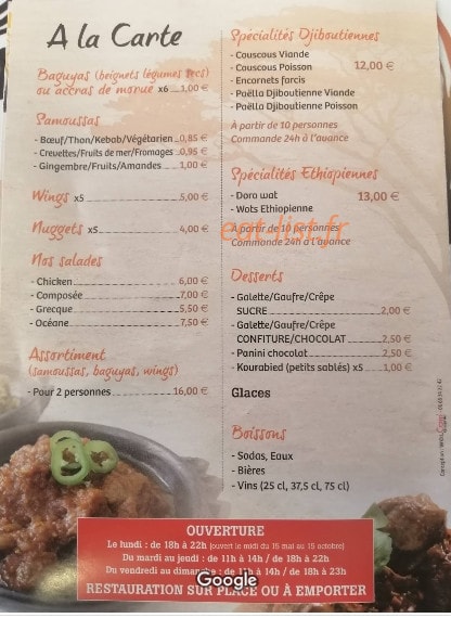 Chez Amina — carte page 4