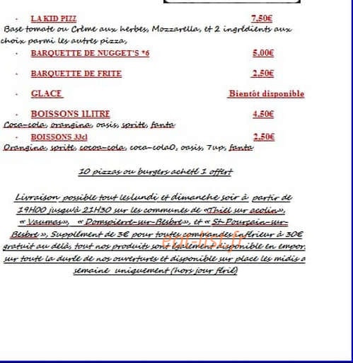 L'envie Des Mets — carte page 2
