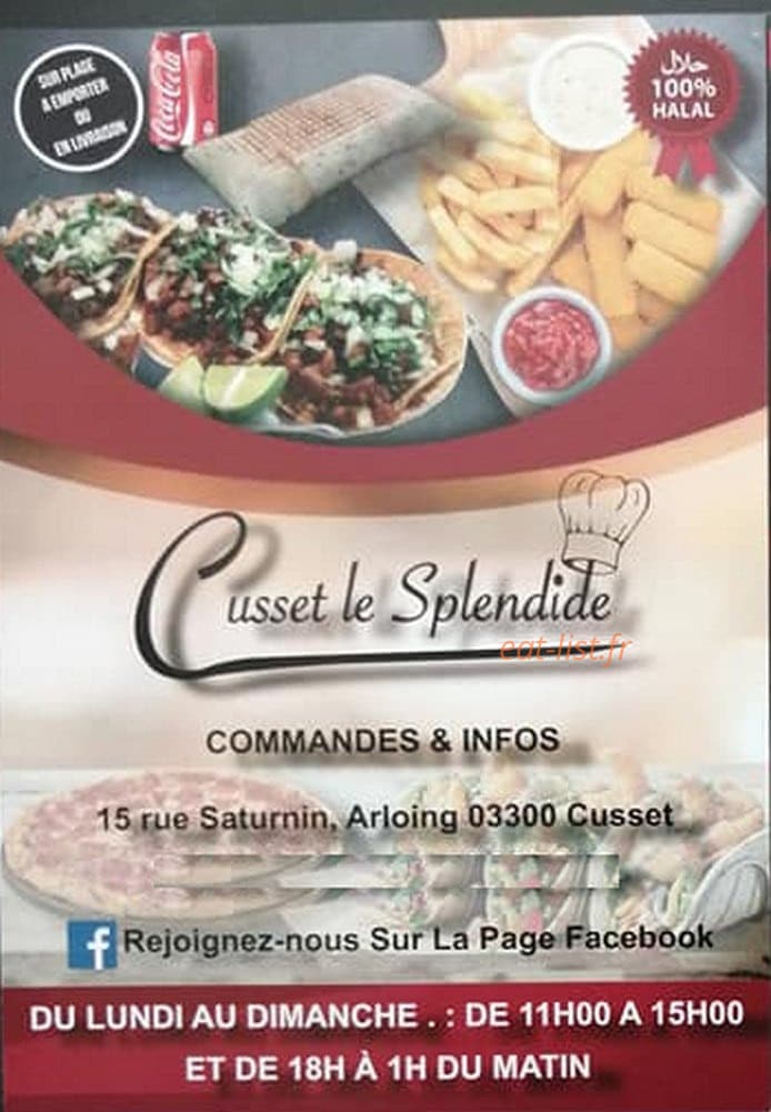 Cusset Le Splendide — carte page 1