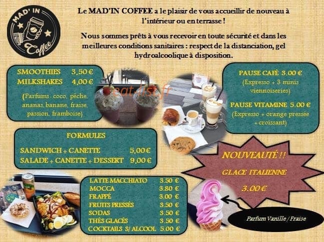 Mad’in Coffee — carte page 1