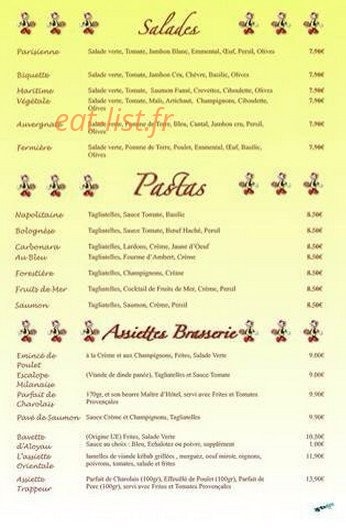 Pizzeria Piccolino Restaurant — carte page 3