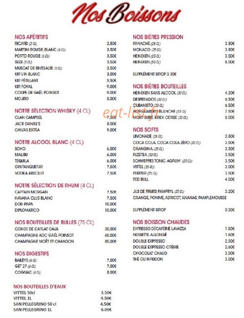 Bistrot Chic — carte page 4