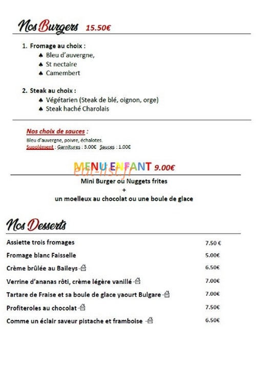 Bistrot Chic — carte page 3