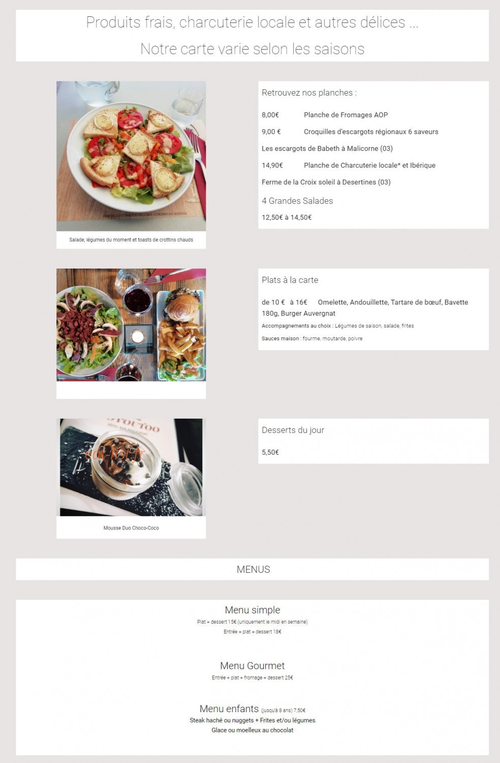 Chez TooYouToo — carte page 1