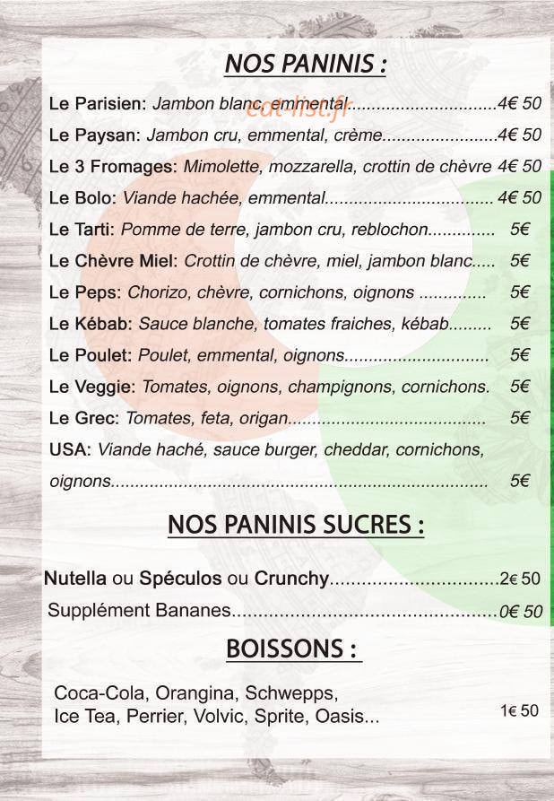 Croque Notes — carte page 4