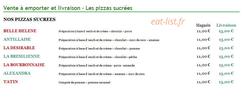 Pizza Provence — carte page 5