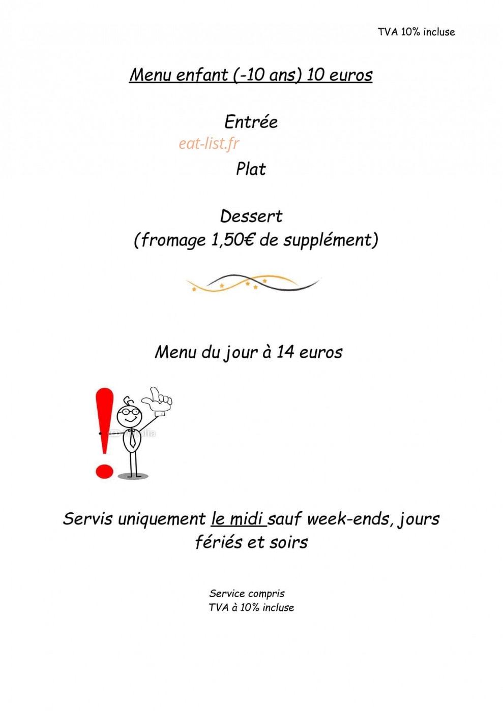 La Chaumière — carte page 3