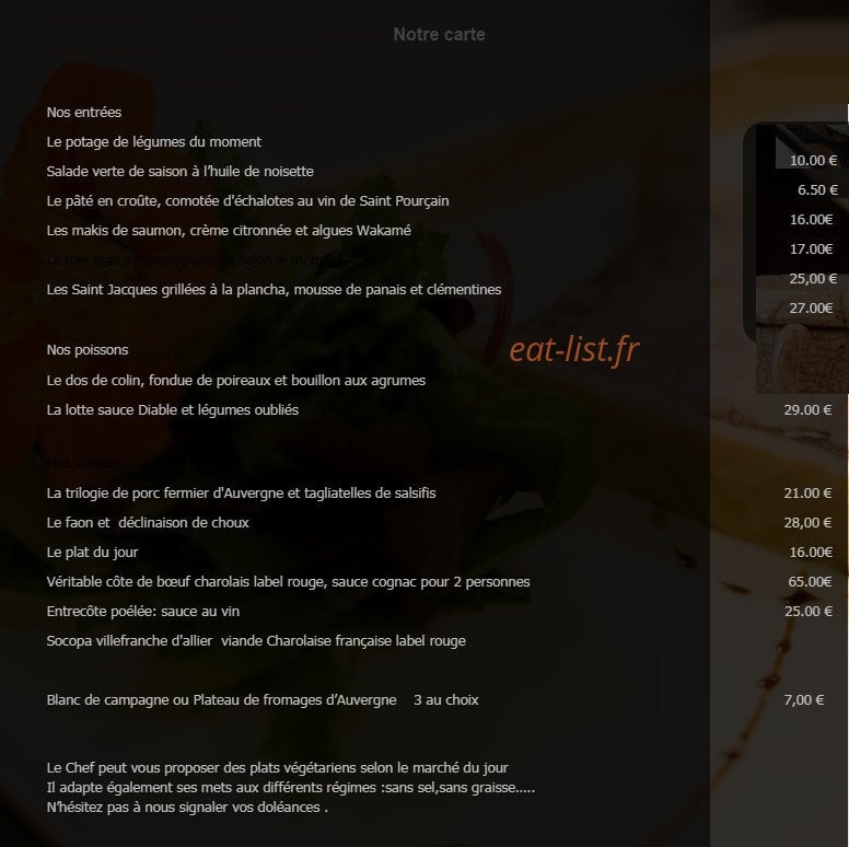 Hotel de France — carte page 6