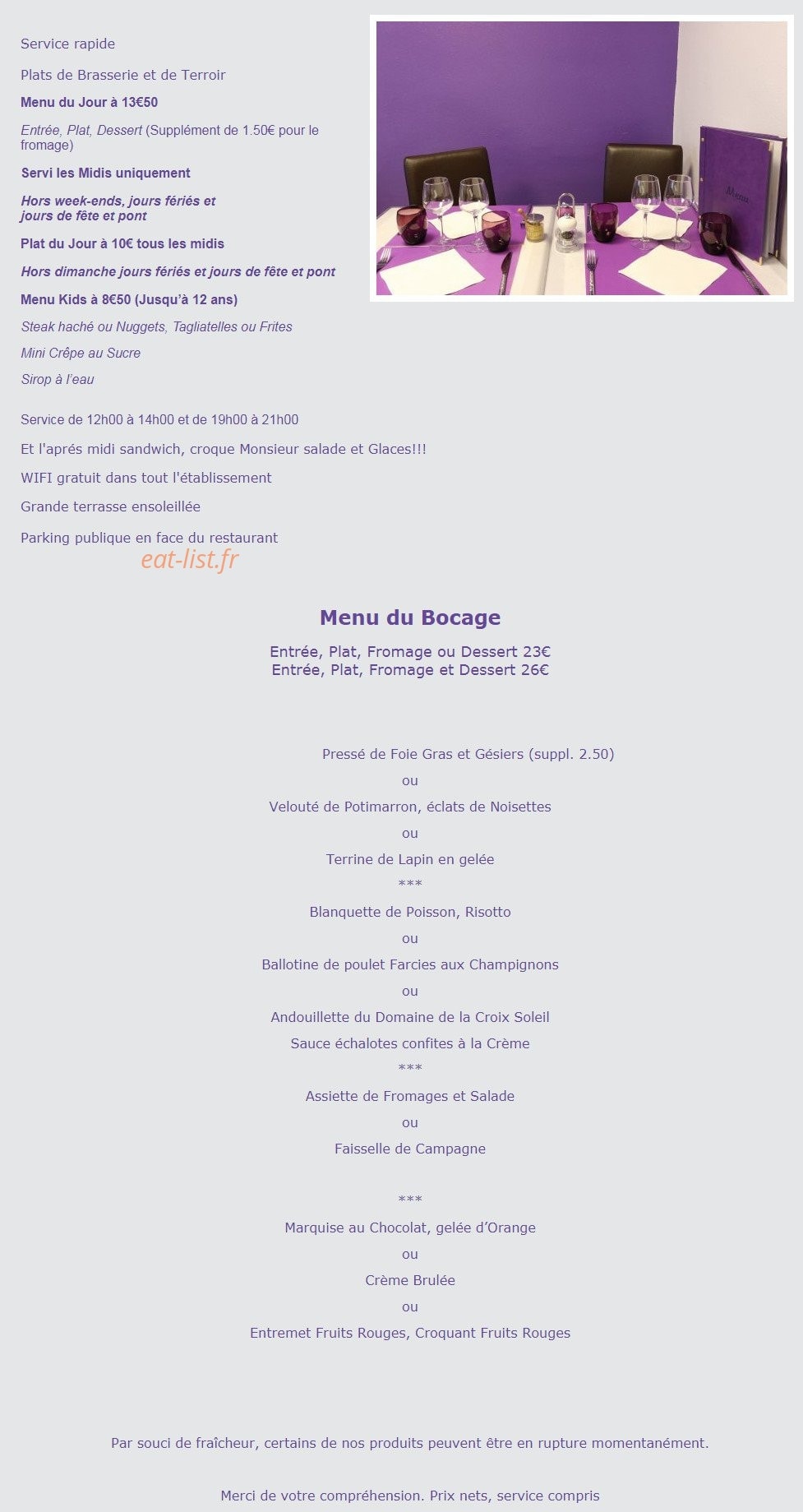 Le Bocage — carte page 1