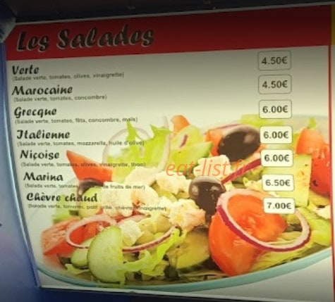 Le palmyre kebab — carte page 1