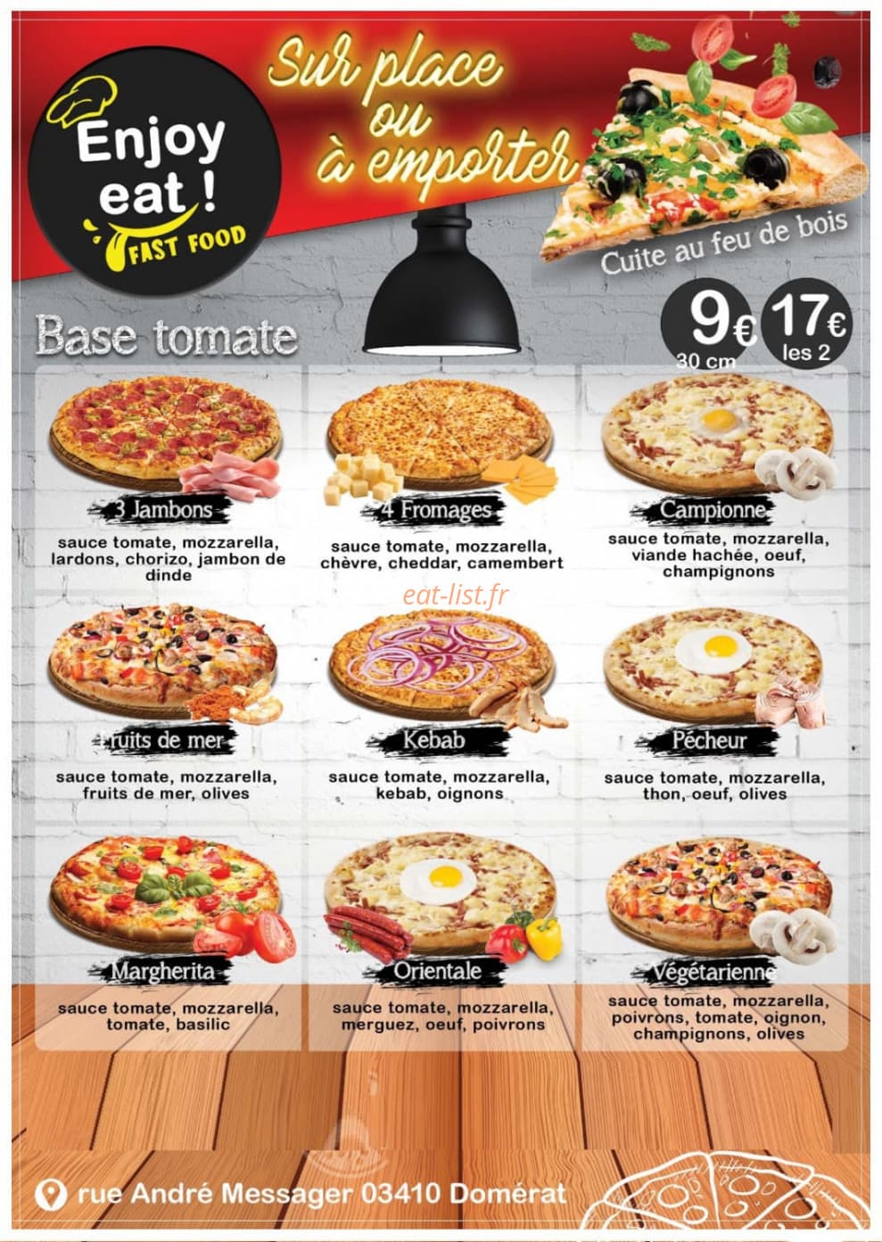 Enjoy eat domérat — carte page 2