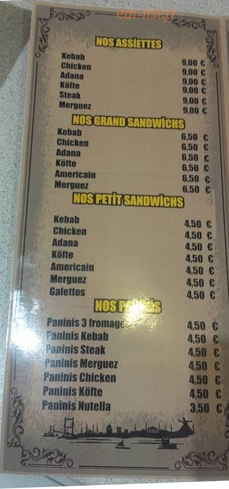 Kebab Istanbul — carte page 2