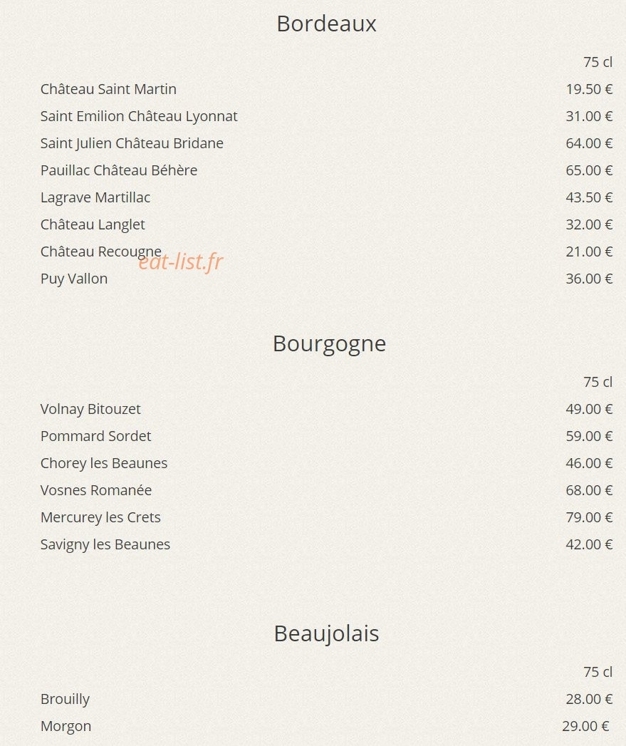 Le Chêne Vert — carte page 14