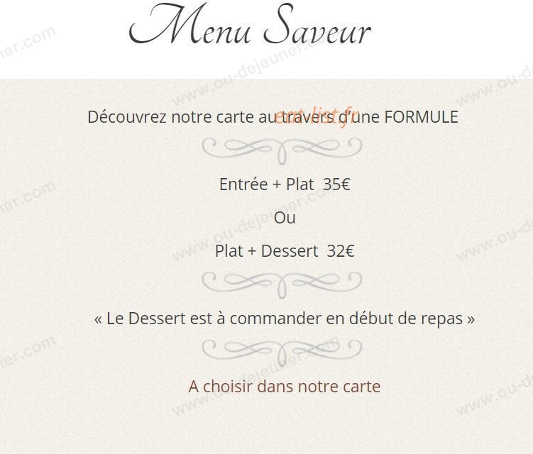 Le Chêne Vert — carte page 6