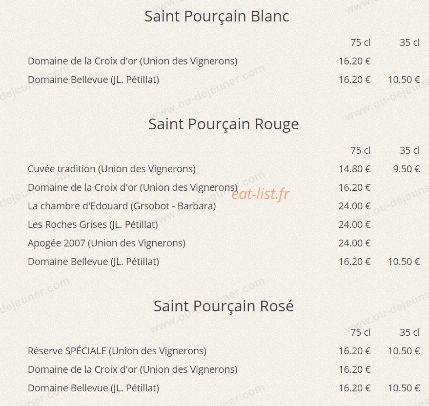 Le Chêne Vert — carte page 13