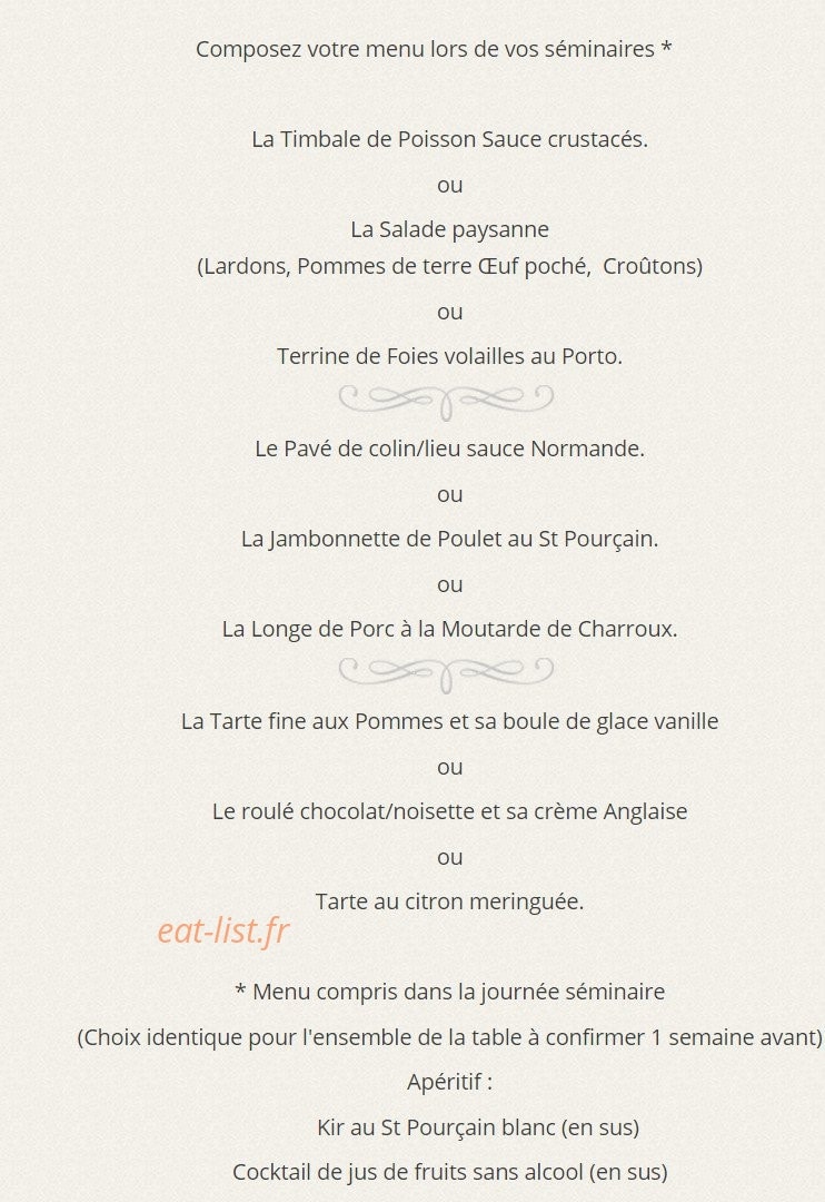 Le Chêne Vert — carte page 17