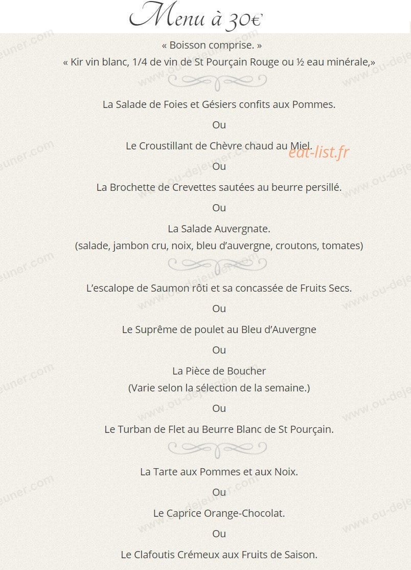 Le Chêne Vert — carte page 21