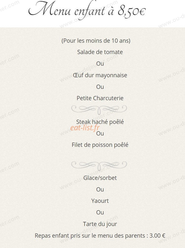 Le Chêne Vert — carte page 9