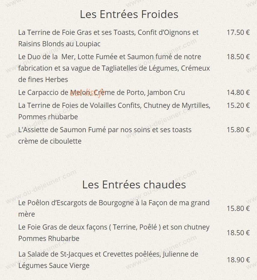 Le Chêne Vert — carte page 10