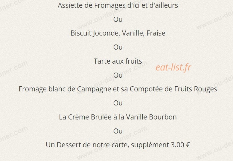 Le Chêne Vert — carte page 2