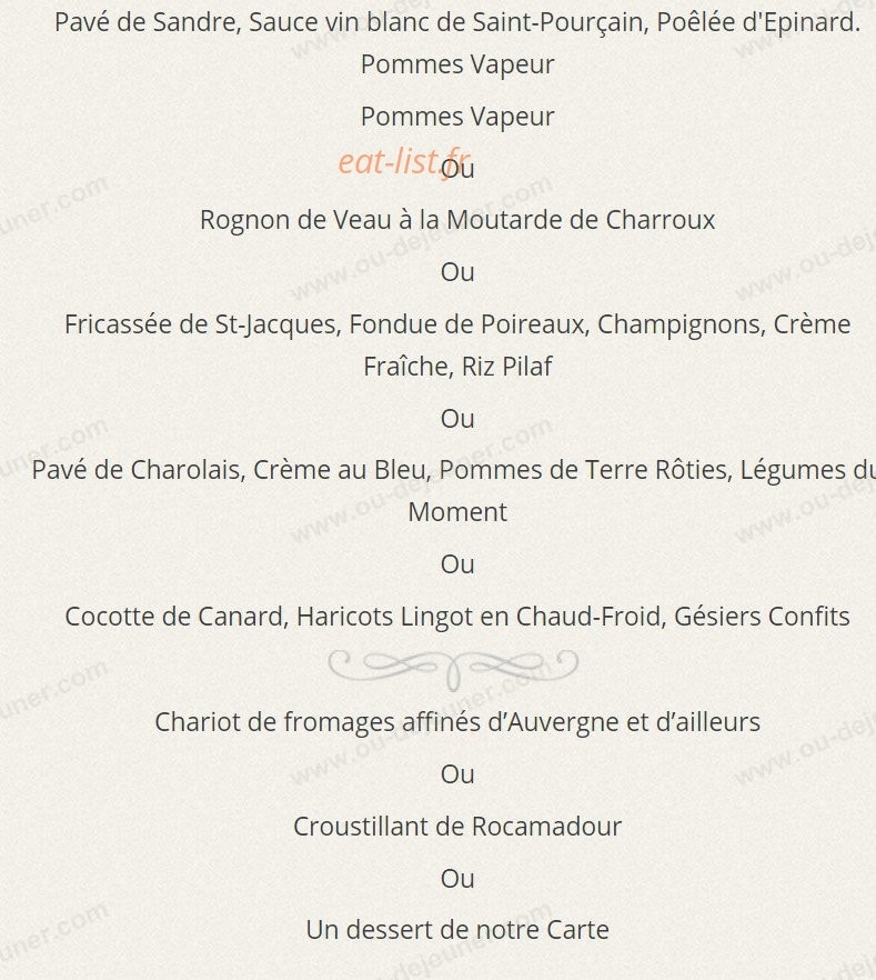 Le Chêne Vert — carte page 5